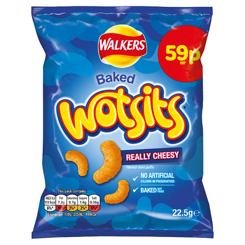 Walkers Wotsits Really Cheesy Snacks 59p RRP PMP 22.5g