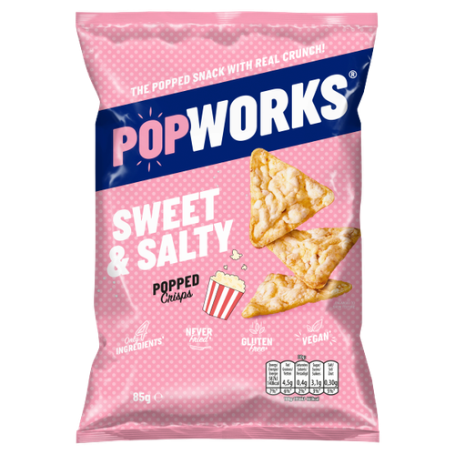 Popworks Sweet & Salty Popped Crisps 85g