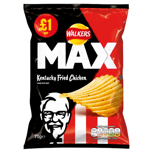 Walkers Max KFC Kentucky Fried Chicken Crisps £1 RRP PMP 70g