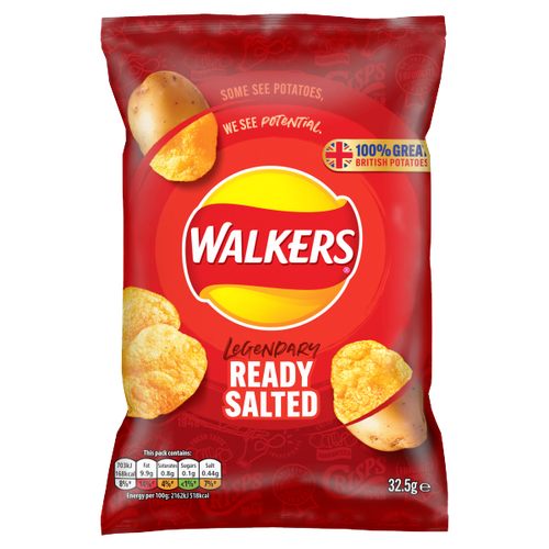 Walkers Ready Salted Crisps 32.5g