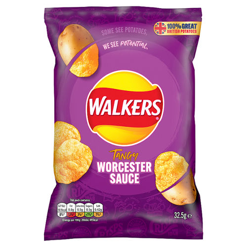 Walkers Worcester Sauce Crisps 32.5g We Get Any Stock