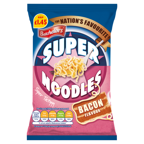 Batchelors Super Noodles Bacon Pmp £1.45 90g