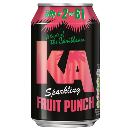 KA Sparkling Fruit Punch 330ml Can, PMP, 59p or 2 for £1