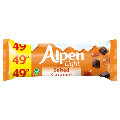 Alpen Light Cereal Bars Salted Caramel 24 x 19g PMP 49p