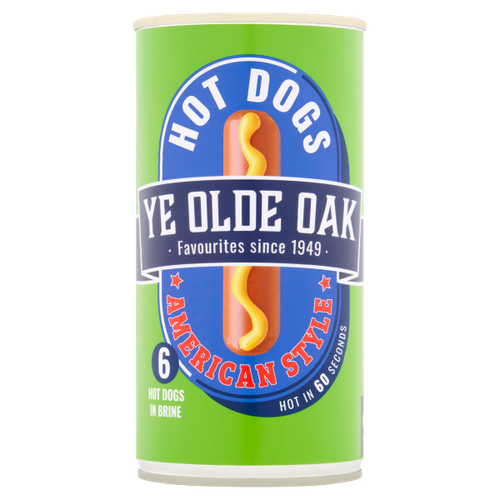 Ye Olde Oak 6 American Style Hot Dogs in Brine 560g