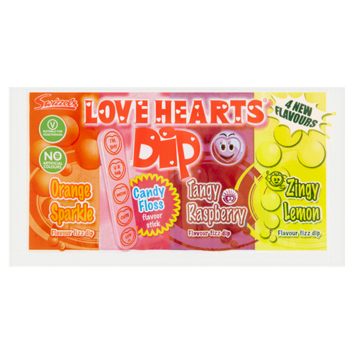 Swizzels Love Hearts Dip Candy Floss Flavour Stick 23g