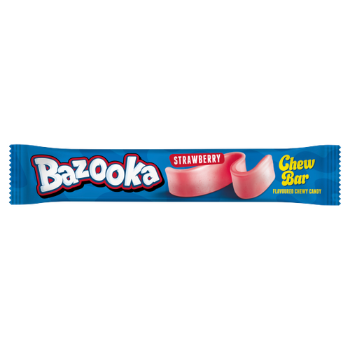 Bazooka Strawberry Chew Bar Flavoured Chewy Candy 14g