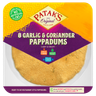 Patak's Garlic & Coriander Pappadums x 8