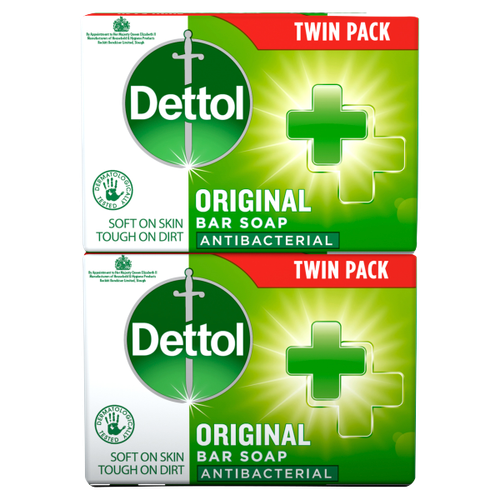 Dettol Antibacterial Bar Soap Original, Twin Pack (2x100g)