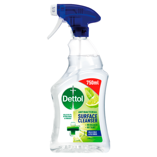 Dettol Antibacterial Surface Cleanser Spray, Lime and Mint, 750ml