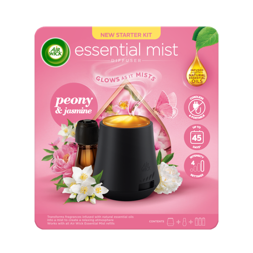 Air Wick Peony and Jasmine Essential Mist Diffuser  | Lasts up to 45 days 20ml