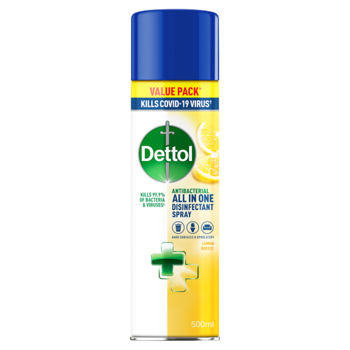 Dettol All-In-One Disinfectant Spray, Lemon Breeze 500ml