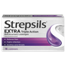 Strepsils Extra Triple Action Blackcurrant Lozenges x 16 for Sore Throat