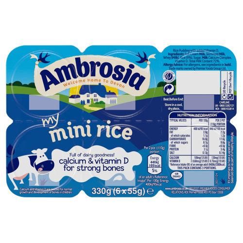 Ambrosia My Mini Rice 6 x 55g (330g)