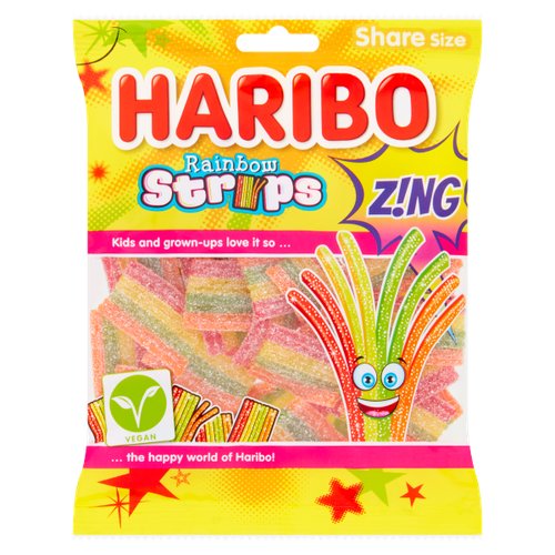 Haribo Rainbow Strips Z!NG Bag 130g