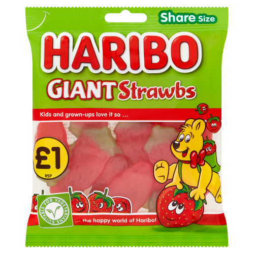 HARIBO Giant Strawbs Bag 160g £1PM