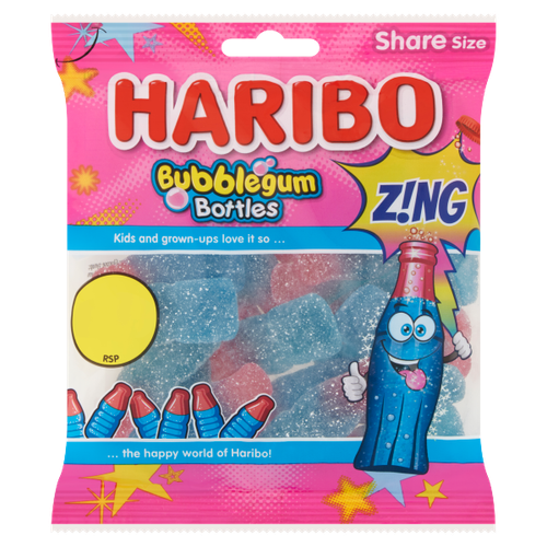 Haribo Bubblegum Bottles Z!ng PM £1.25 160g