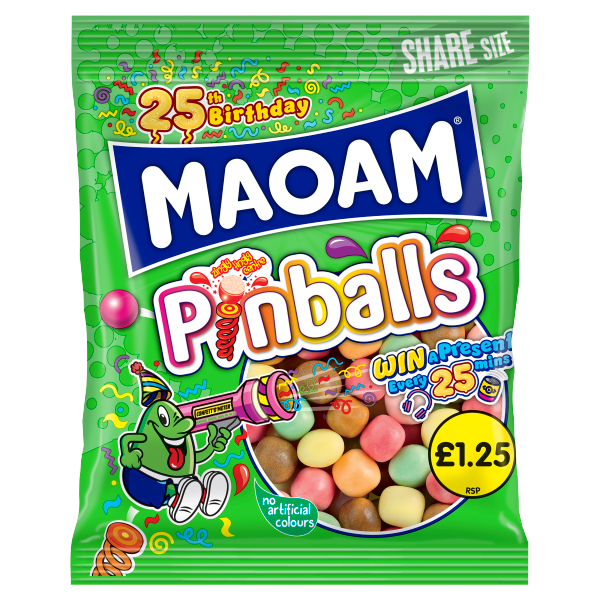 Maoam Pinballs PM £1.25 140g - We Get Any Stock 