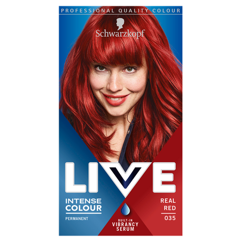 Schwarzkopf Live Intense Colour Red Hair Dye Real Red 035 Permanent