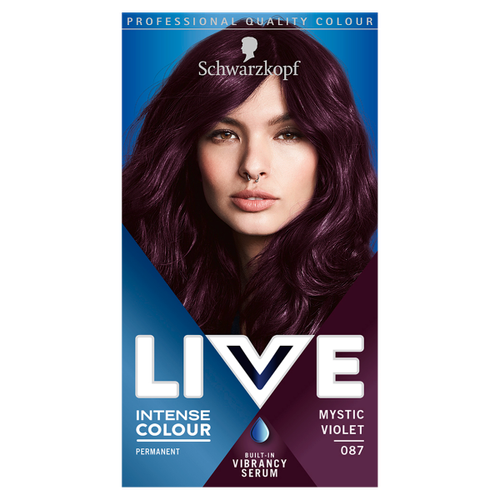 Schwarzkopf Live Intense Colour Purple Hair Dye Mystic Violet 087 Permanent