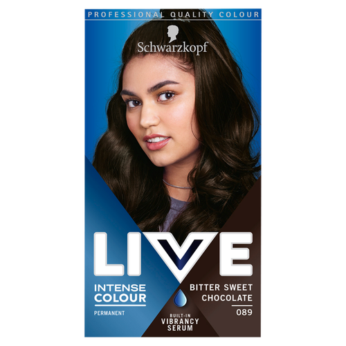 Schwarzkopf LIVE Intense Colour Brown Hair Dye Bitter Sweet Chocolate 089 Permanent