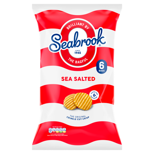 Seabrook Sea Salted The Original Crinkle Cut 6 x 25g