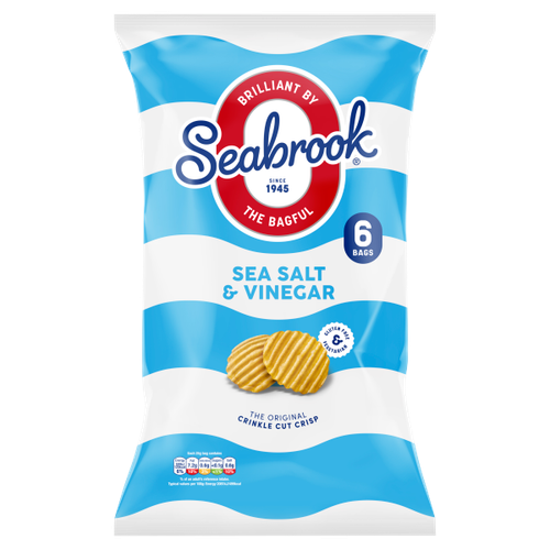 Seabrook Sea Salt & Vinegar Flavour 6 x 25g