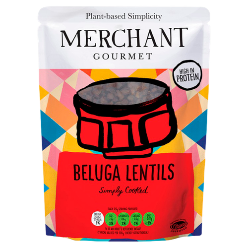 Merchant Gourmet Simply Cooked Beluga Lentils 250g