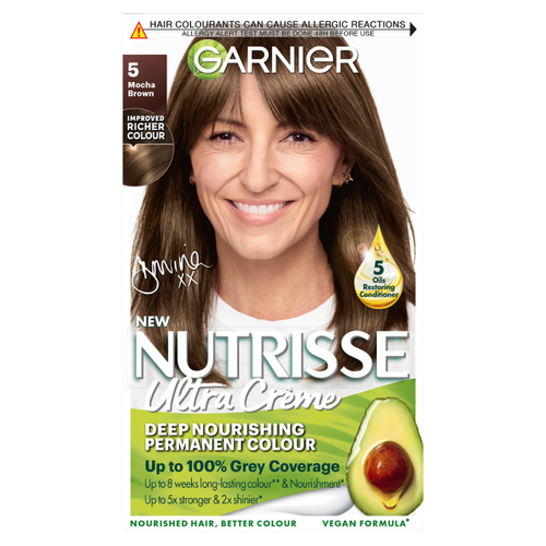 Garnier Nutrisse 5 Mocha Brown Permanent Hair Dye