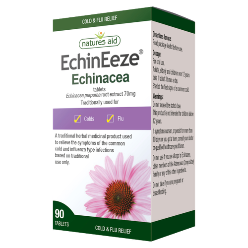 Natures Aid EchinЕeze Echinacea Tablets 90 Tablets