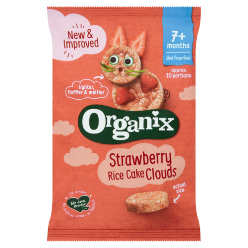 Organix Strawberry Rice Cake Clouds 7+ Months 40g