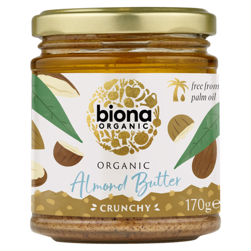 Biona Organic Almond Butter Crunchy 170g