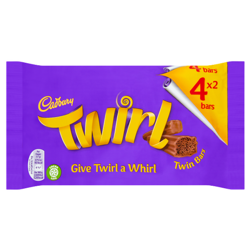 Cadbury Twirl Chocolate Bar 4 Pack 136g