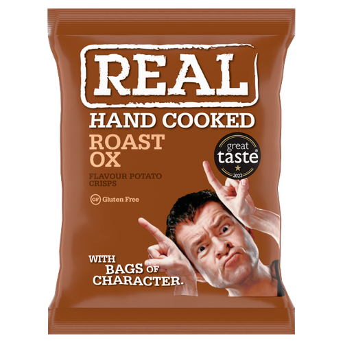 Real Handcooked Roast Ox Flavour Potato Crisps 35g