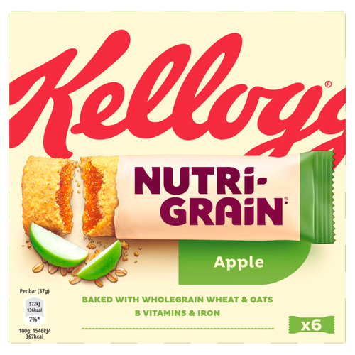 Kellogg's Nutri-Grain Apple Cereal Bars 6 x 37g