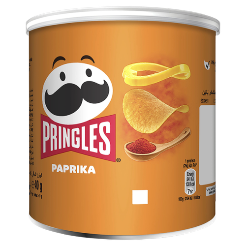 Pringles Paprika Crisps Can, 40g