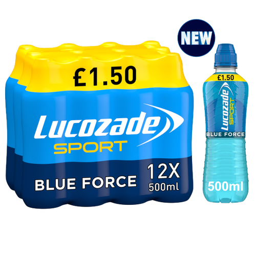 Lucozade Sport Caribbean Blue Force PMP £1.50 500ml