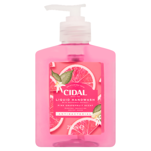 Cidal Antibacterial Pink Grapefruit Scent Liquid Handwash 250ml