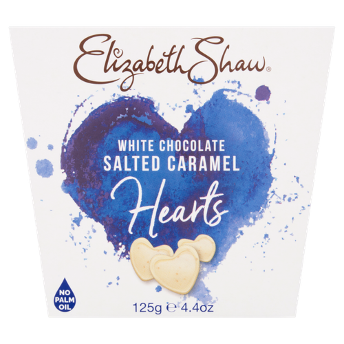 Elizabeth Shaw White Chocolate Salted Caramel Hearts 125g