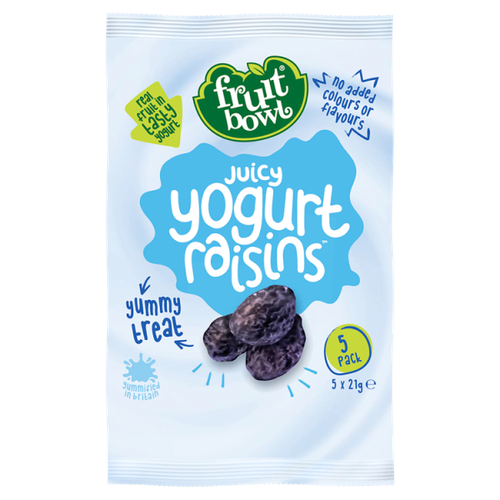 Fruit Bowl Juicy Yogurt Raisins 5 x 21g