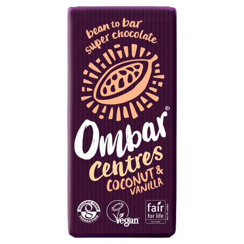 Ombar Centres Coconut & Vanilla Chocolate Bar 70g