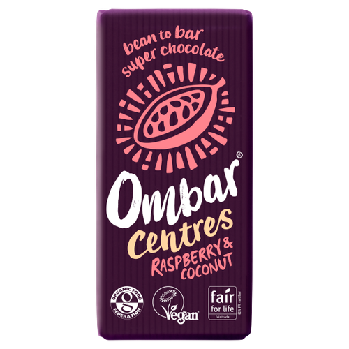 Ombar Centres Raspberry & Coconut Chocolate Bar 70g