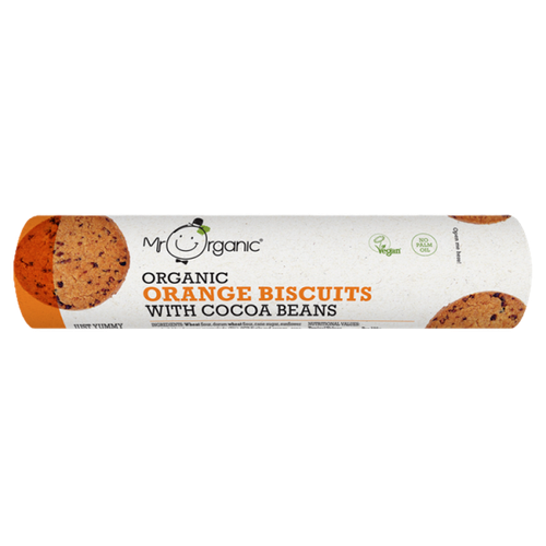 Mr Organic Orange Biscuits with Cocoa Beans 250g