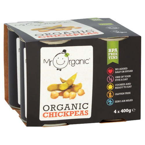 Mr Organic Chickpeas 4 x 400g