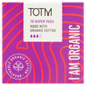 TOTM Organic Cotton Super Pads with Wings 10 Pack