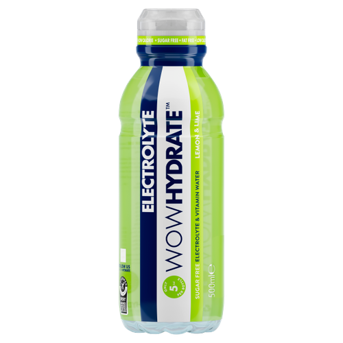 Wow Hydrate Electrolyte & Vitamin Water Lemon & Lime 500ml