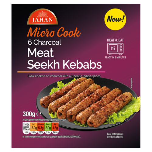 Jahan 6 Charcoal Meat Seekh Kebabs 300g