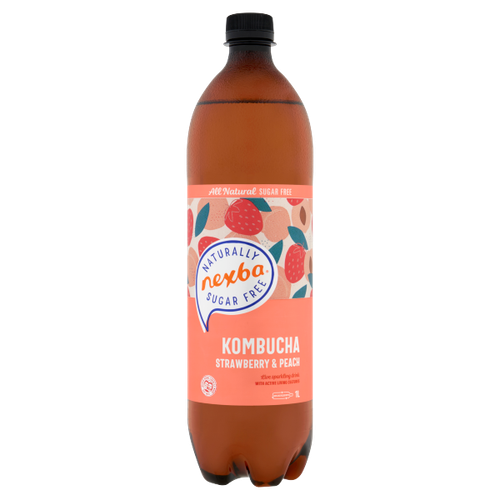 Nexba Kombucha Strawberry & Peach 1L