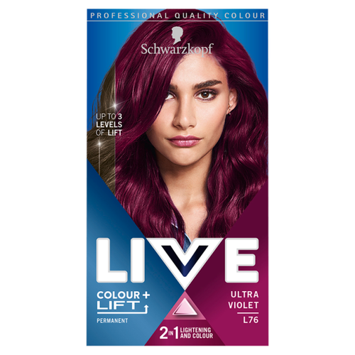 Schwarzkopf Live Colour + Lift Purple Hair Dye Ultra Violet L76 Permanent