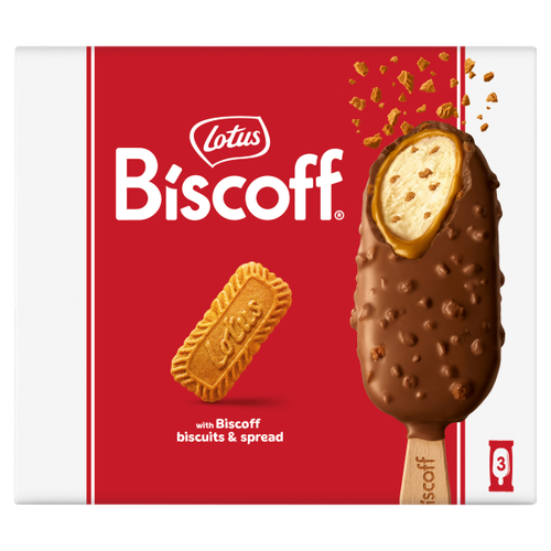 Lotus Biscoff Ice Cream Sticks 3 x 90ml (270ml) We Get Any Stock